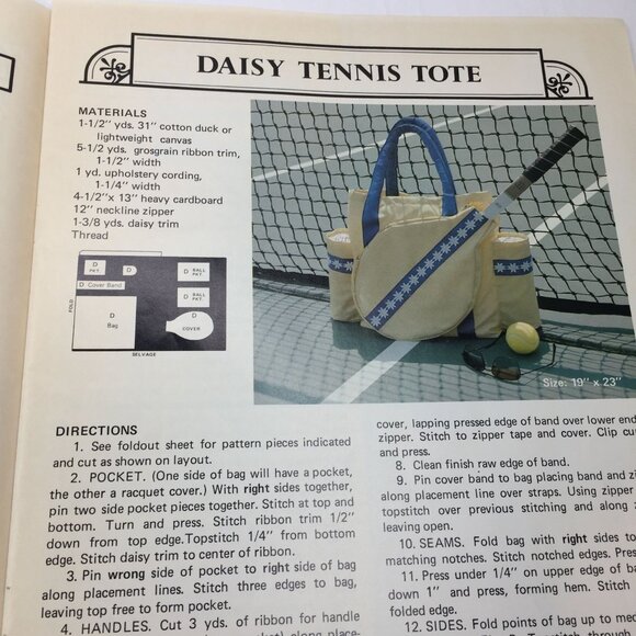 Craft Course Easy to Sew Bags & Totes Instructions 21 Original Styles Purse Book - Picture 7 of 12